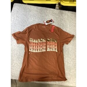 State of Mine Thankful Mama Graphic Tee Cayenne Orange XS New.
..